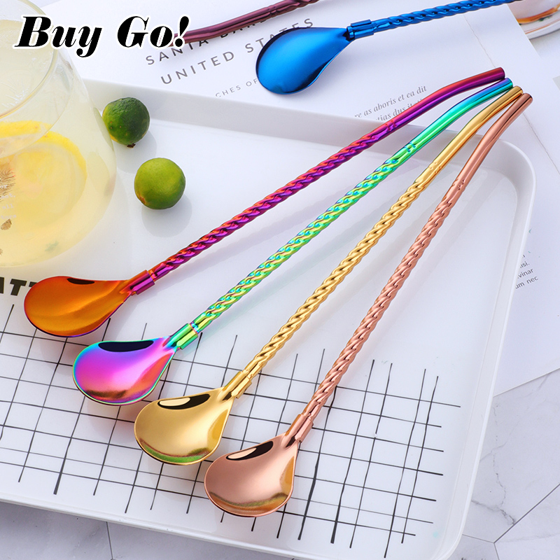Bar Spoon Twisted - 1 Pc Lange Grote Twisted Stro