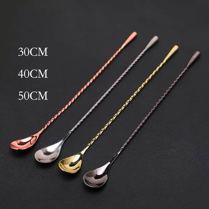 Bar Spoon Twisted - 30 cm/40 cm/50 cm Teardrop Cocktail