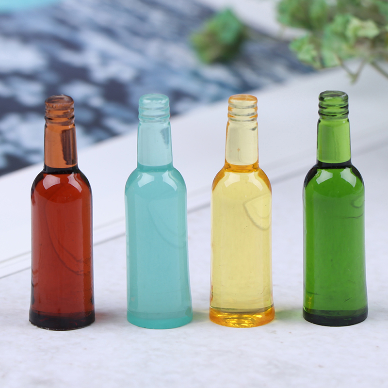 Wine Beer And - 6 stuks 1:12 poppenhuis miniatuur bier