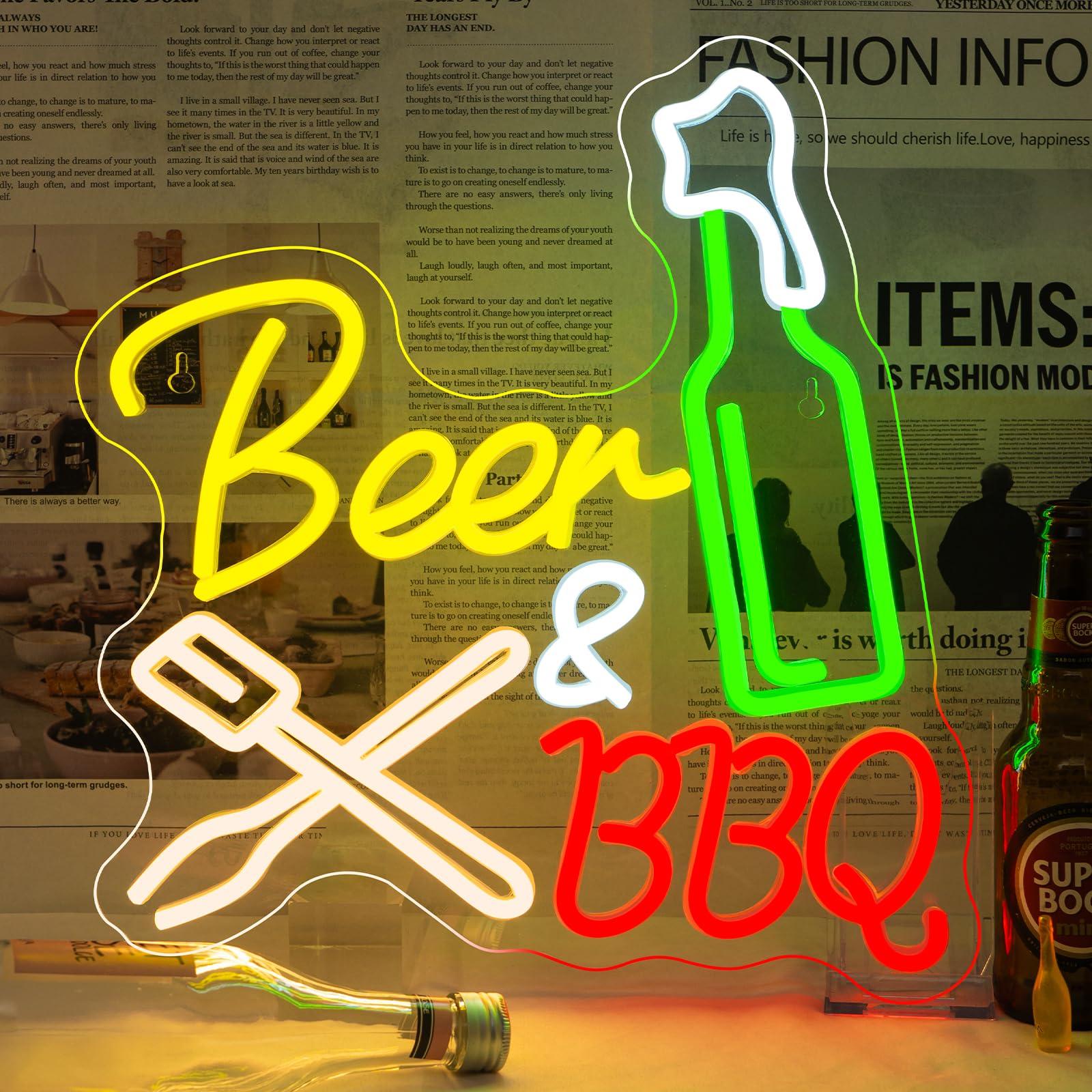 Wine Beer Restaurant - Neon bierborden voor wanddecoratie, dimbare LED