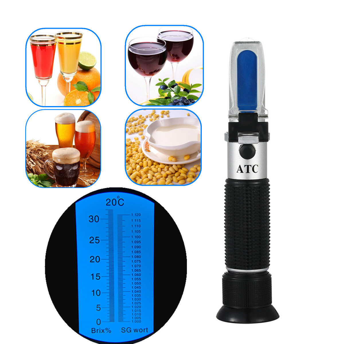 Wine To Beer To Liquor - Refractometer 0-32% Brix Bierbrouwen Wort SG