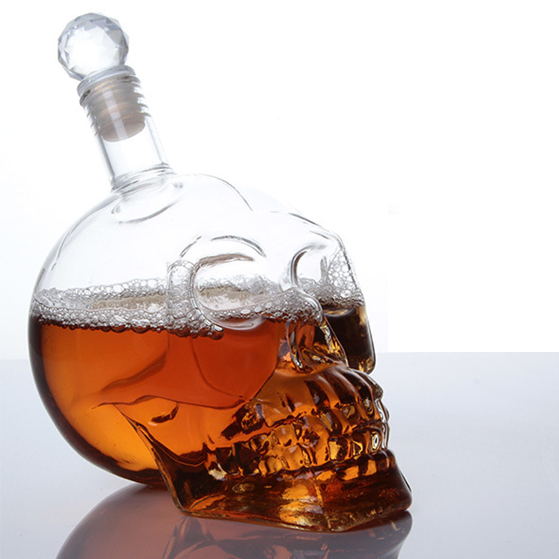 Wine Beer Spirit - Creatieve Schedel Hoofd Karaf Kristallen Fles