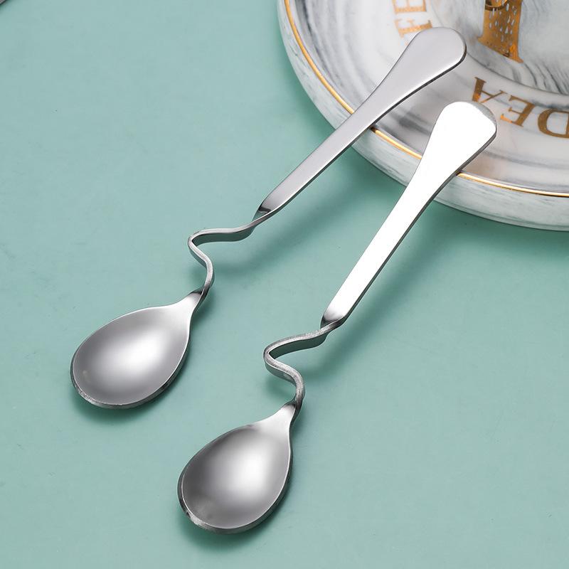 Bar Spoon Twisted - S-vormige gedraaide hangende lepel van voedselveilig