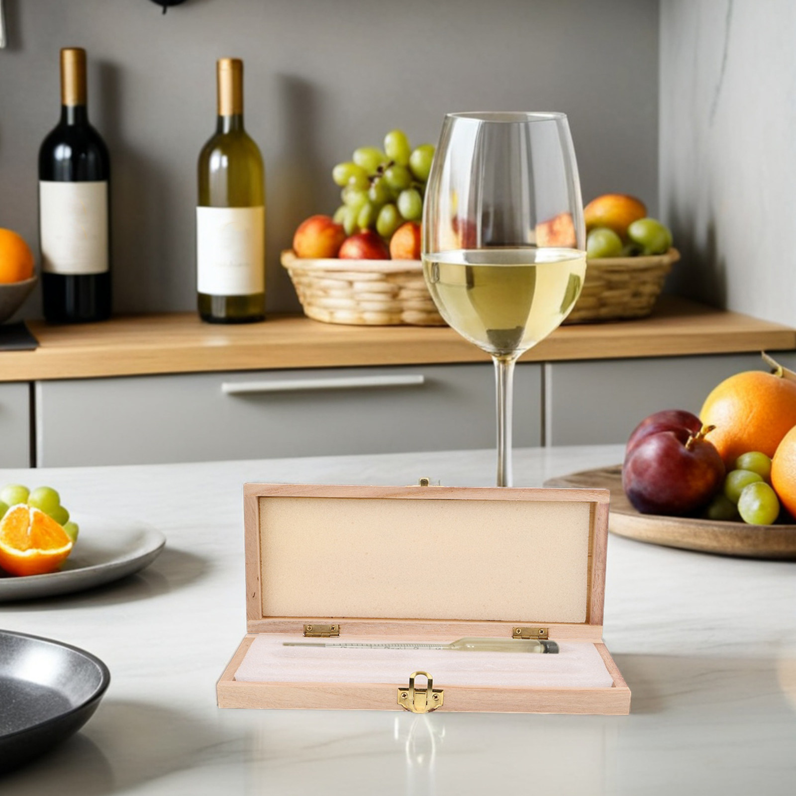 Houten hydrometer opbergdoos m - Wine Beer Spirit recensie en prijs