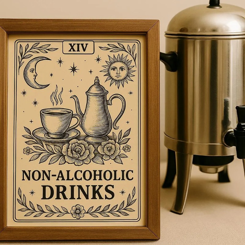 Vintage Tarot bruiloft poster  - Wine Beer Menu recensie en prijs