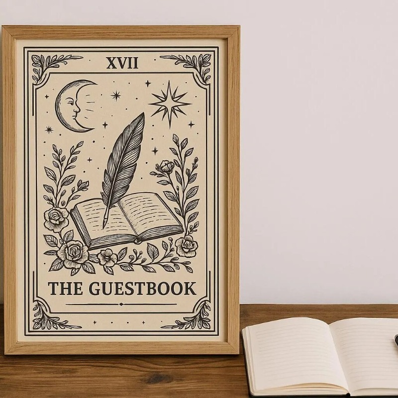 Vintage Tarot bruiloft poster  - Wine Beer Menu recensie en prijs