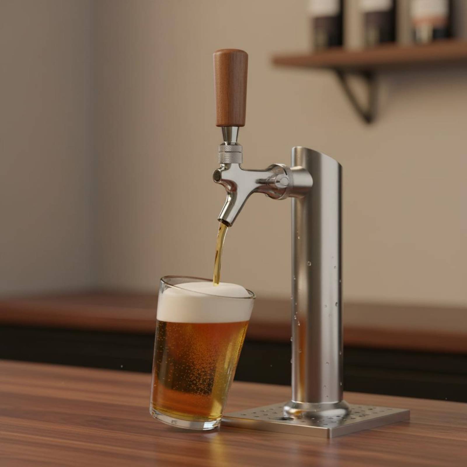 Korte houten biertapgreep van  - Wine Beer And recensie en prijs