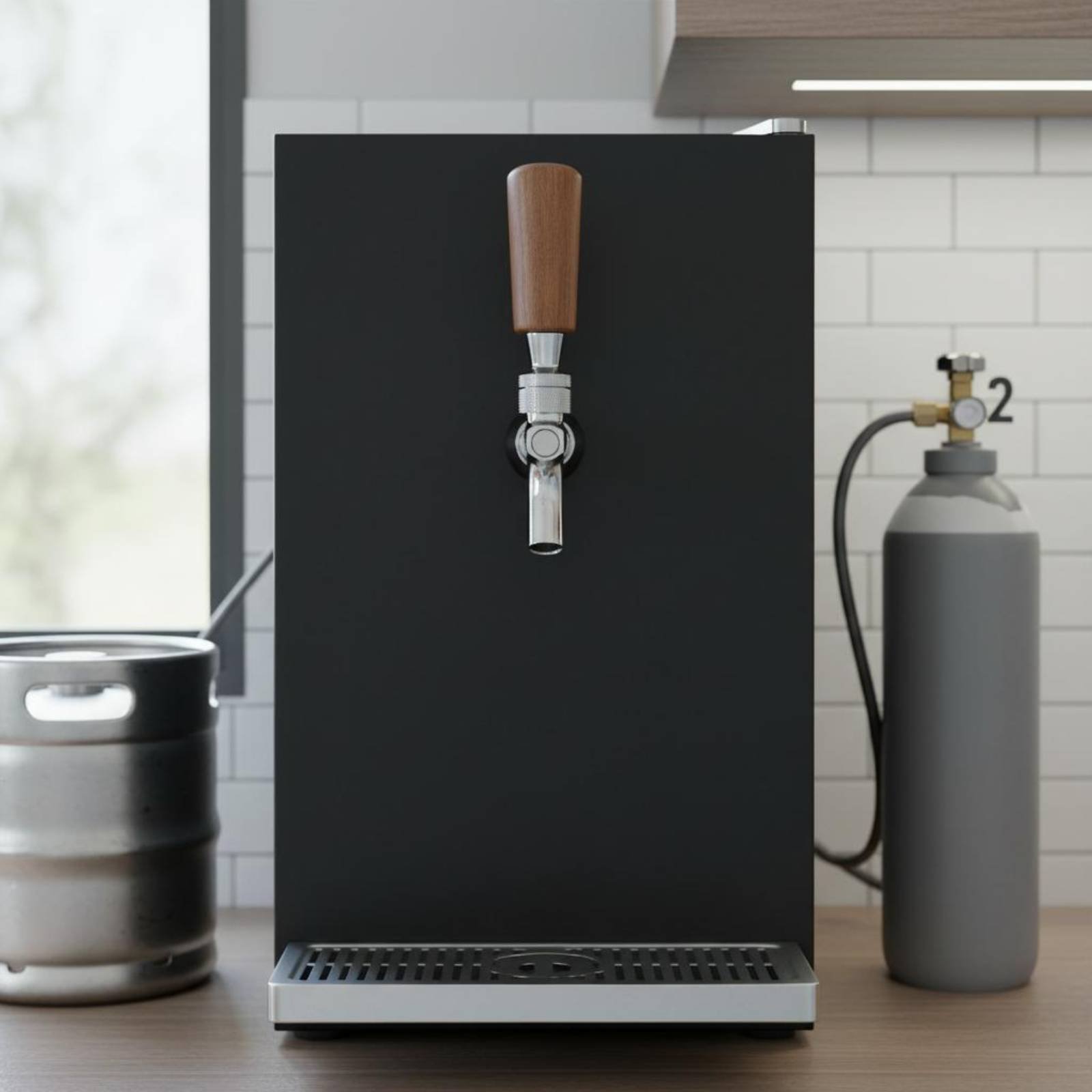 Korte houten biertapgreep van  - Wine Beer And recensie en prijs