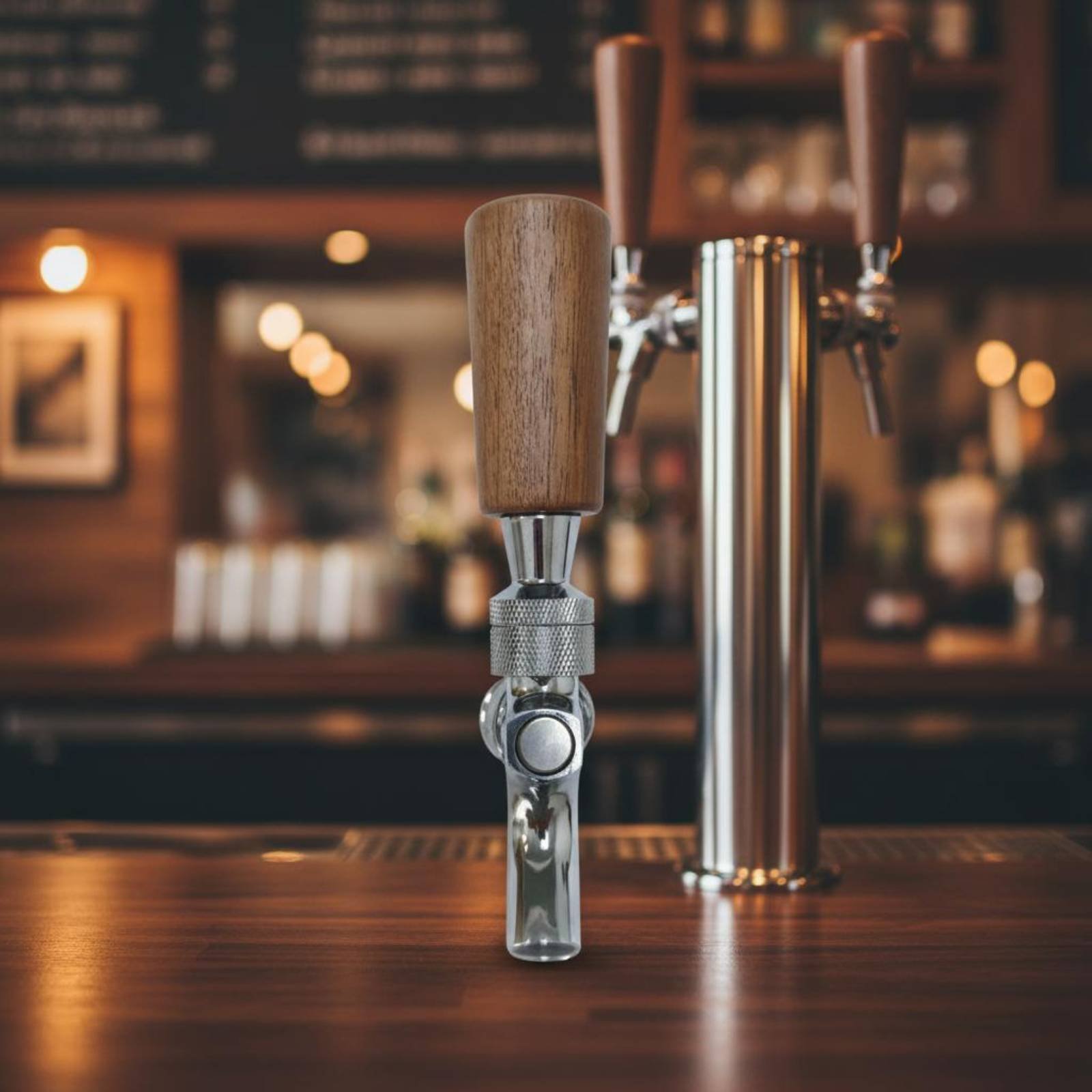 Korte houten biertapgreep van  - Wine Beer And recensie en prijs